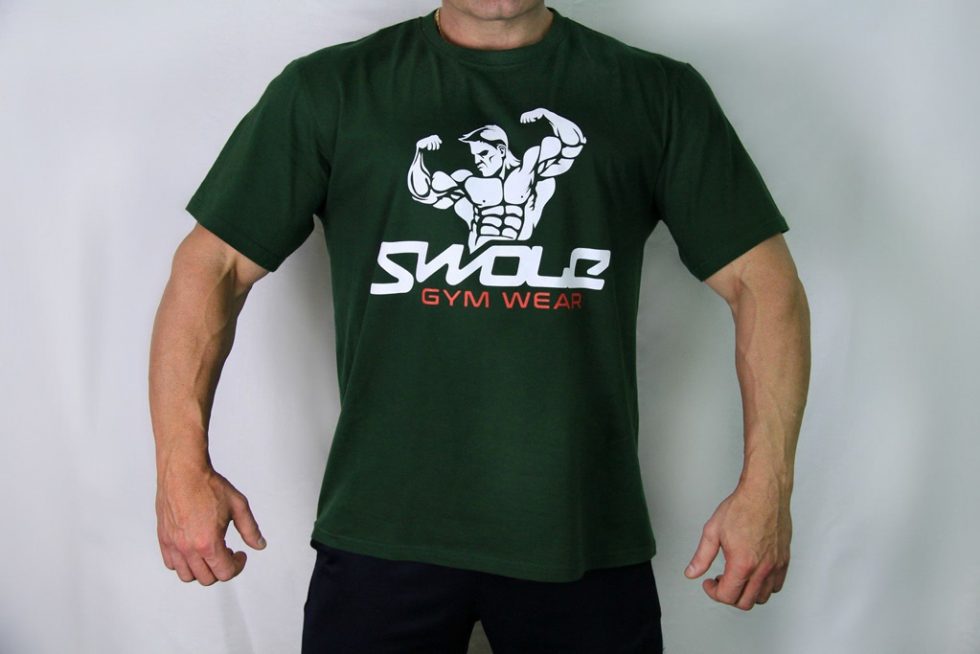 Swole Muscle T-Shirt Green - Swole Gym Wear